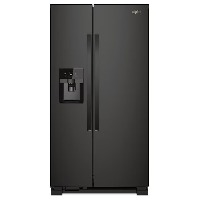Whirlpool koelkast met vriesvak naast elkaar en ijsmaker (21,4 cu ft, vingerafdrukbestendig roestvrij staal)