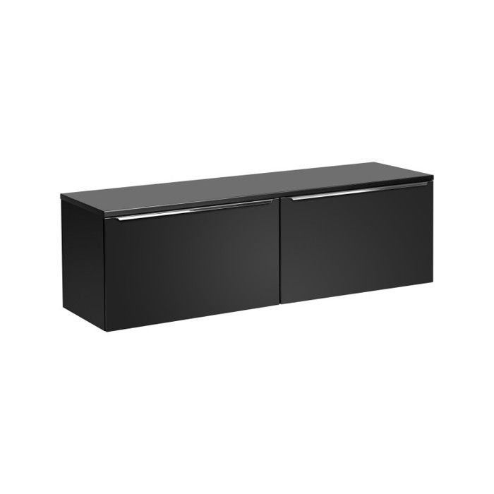Set da bagno - GENERICO - Rosario Nero - 160 cm - Doppio lavabo - 2 cassetti