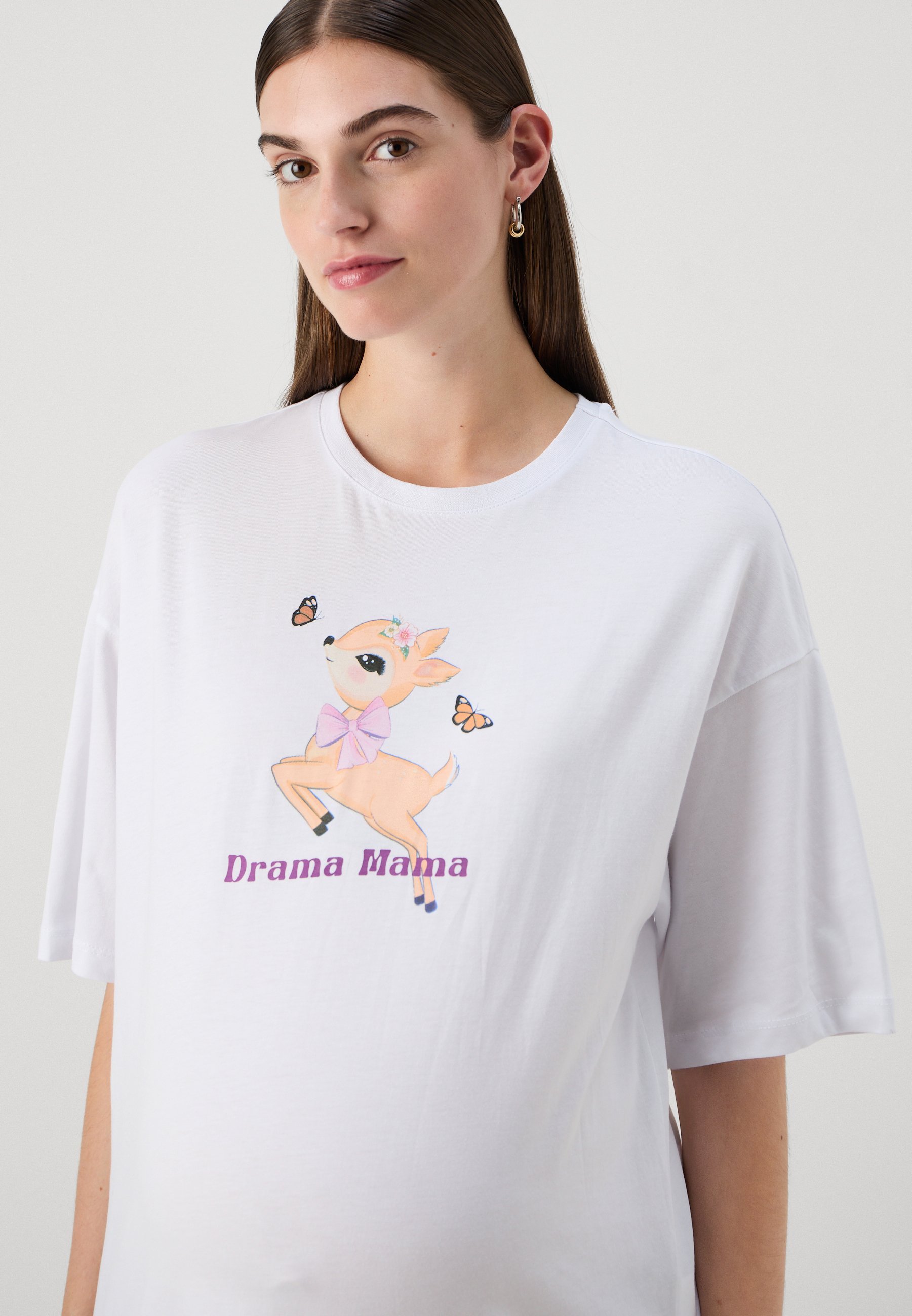 T-shirt premaman Even&Odd con stampa - bianca