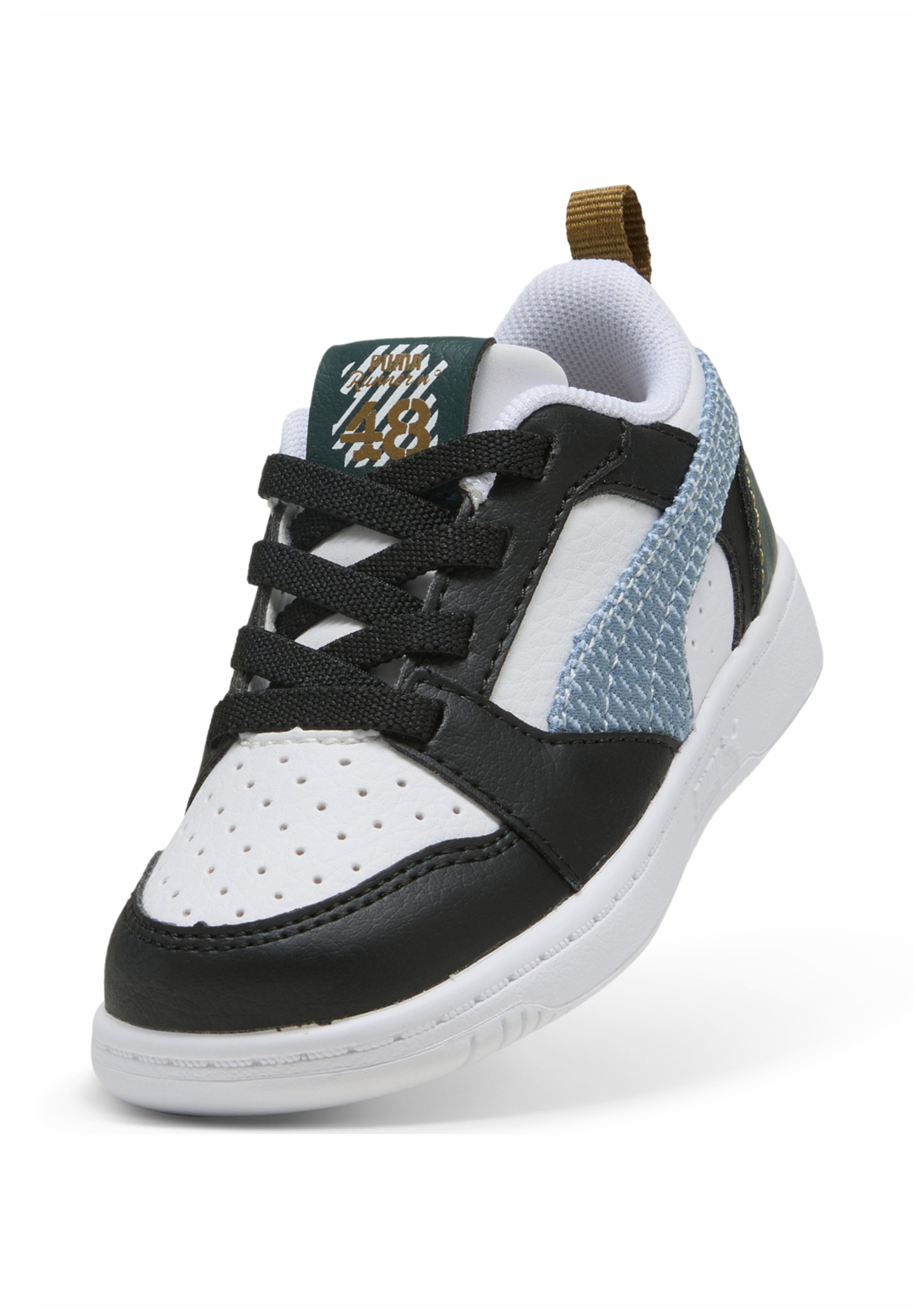 Baskets Puma REBOUND FUN - Chaussures bébé - noir/haute tropic/vert terrain