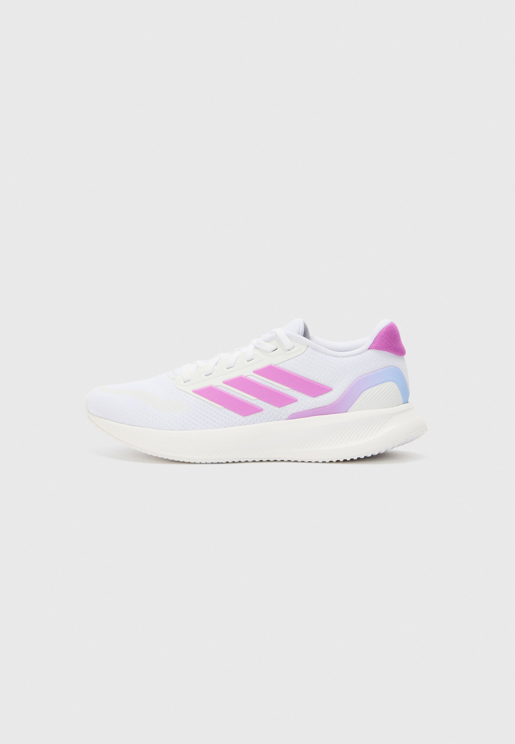 adidas Performance RUNFALCON - Chaussures de running sur route - blanc/violet/bleu clair