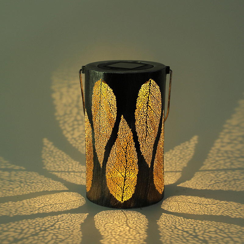 Hjemmelanterne med solcelle 12x20 cm, metal