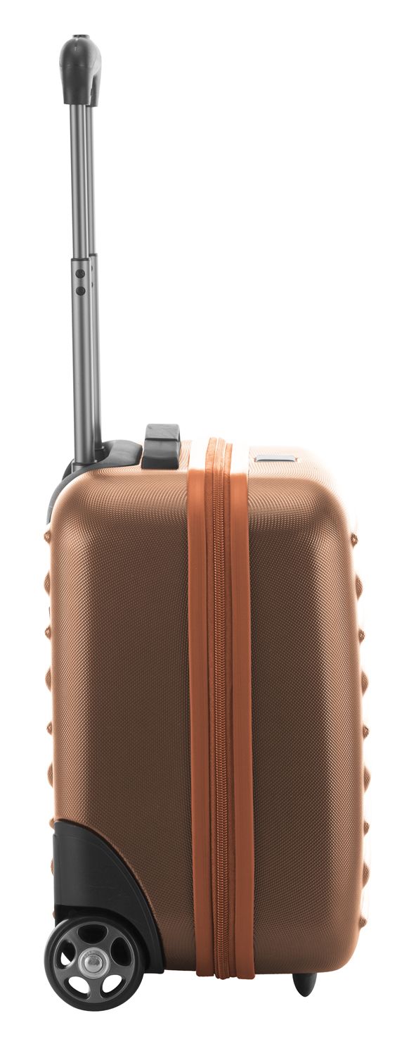 Tegel - piloten trolley met harde schaal, brons mat metallic, TSA, 38 cm, 32 liter