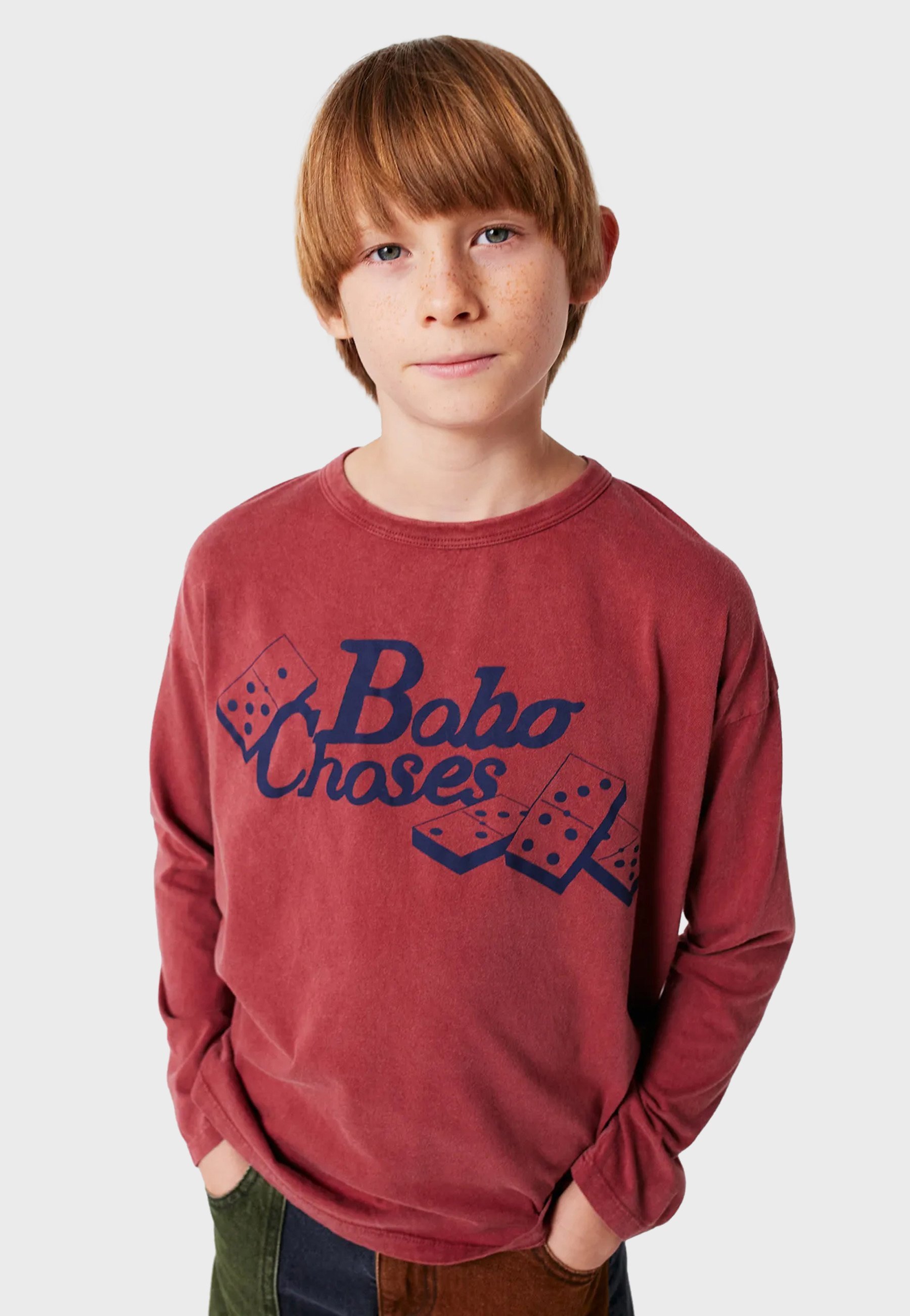 Bobo kiest voor DOMINOS UNISEX - Top met lange mouwen - rood