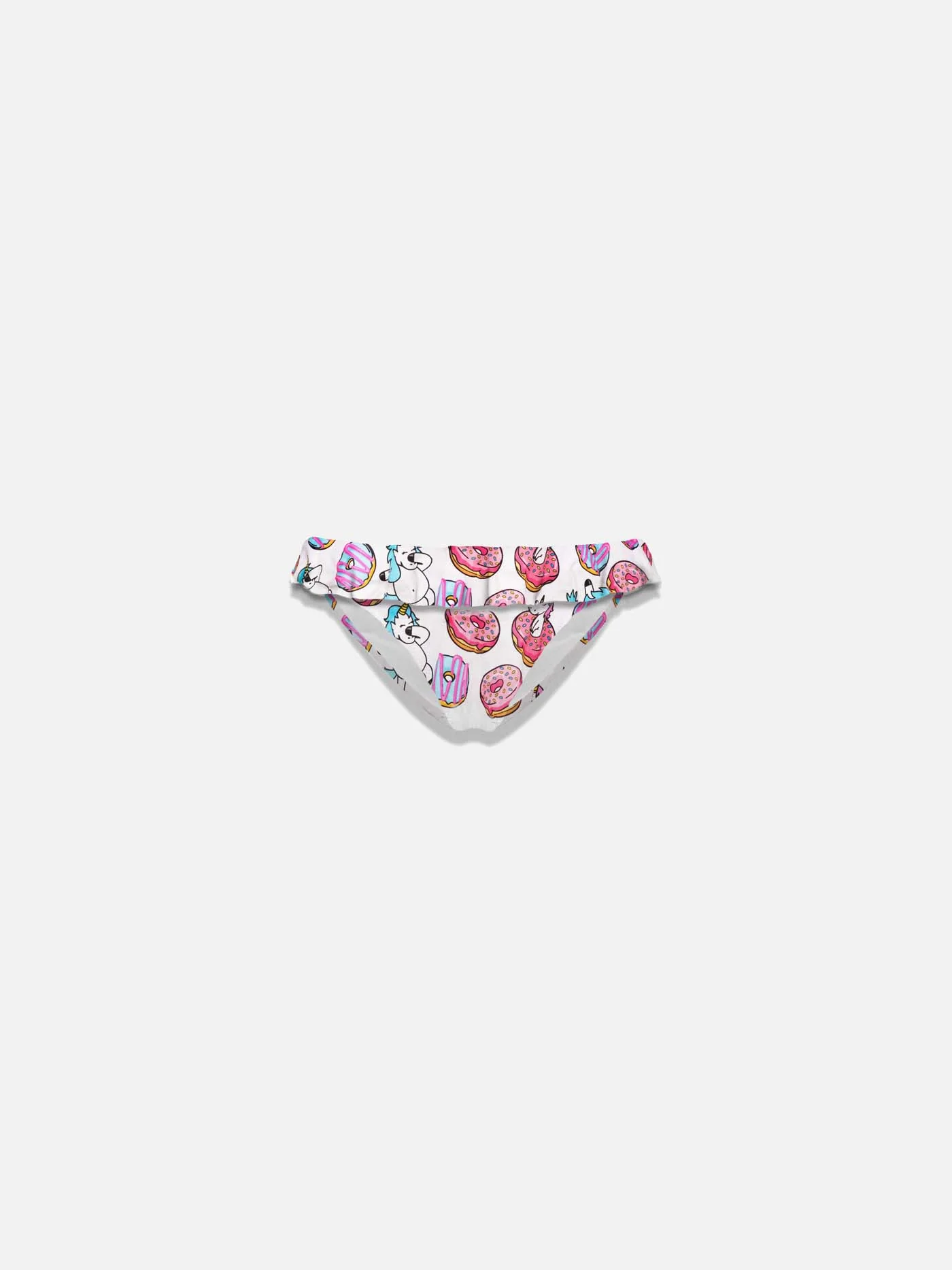 Meisjesbikinibroekje met ruches en eenhoornprint