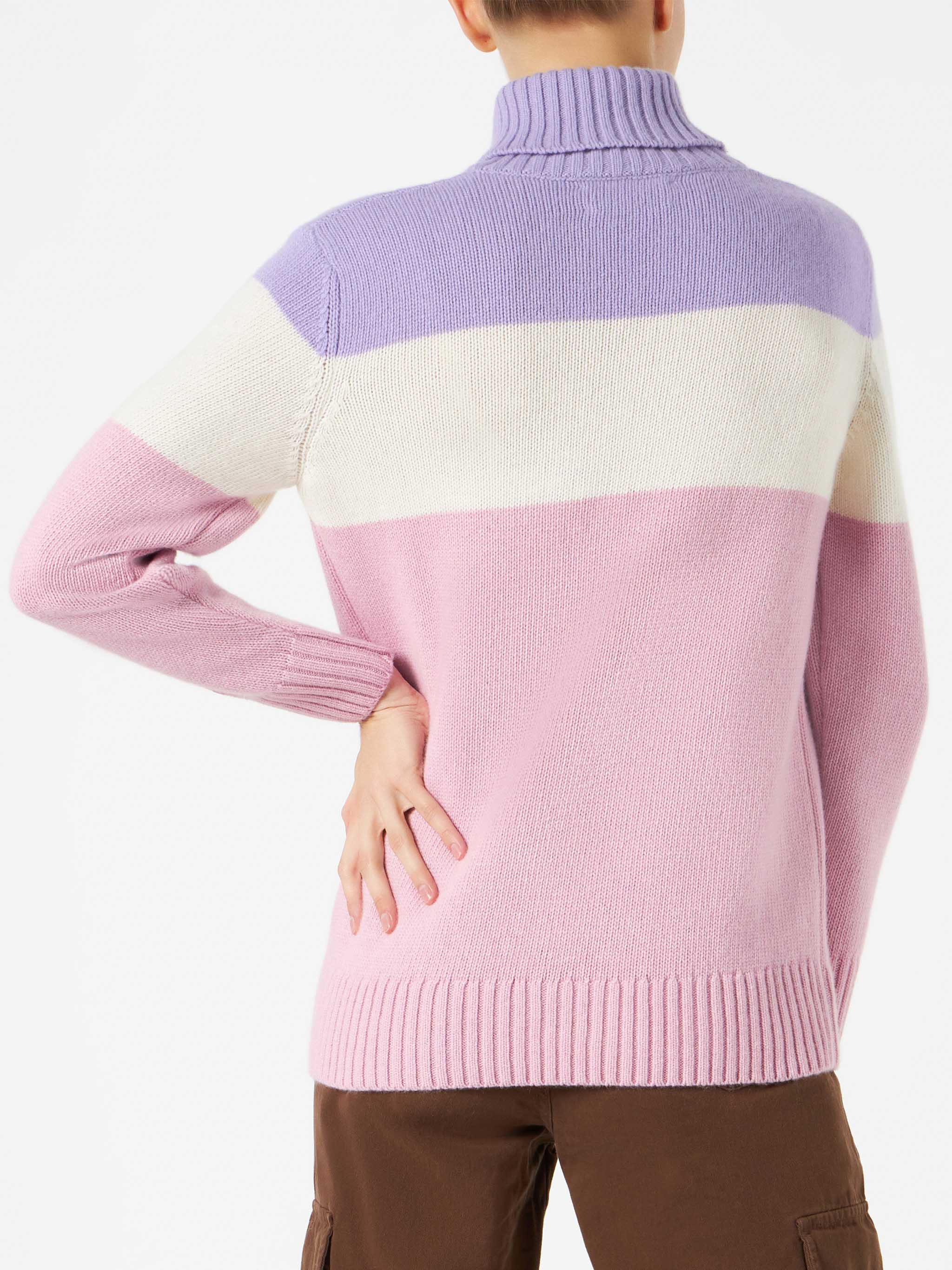Pull à col roulé pour femme avec inscription Courma