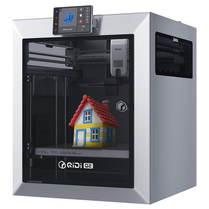 QIDI TECH Q2 Imprimante 3D  - Haute Vitesse 600 mm/s - Buse 370 °C - Chambre Fermée 65 °C - Nivellement Automatique - Caméra IA