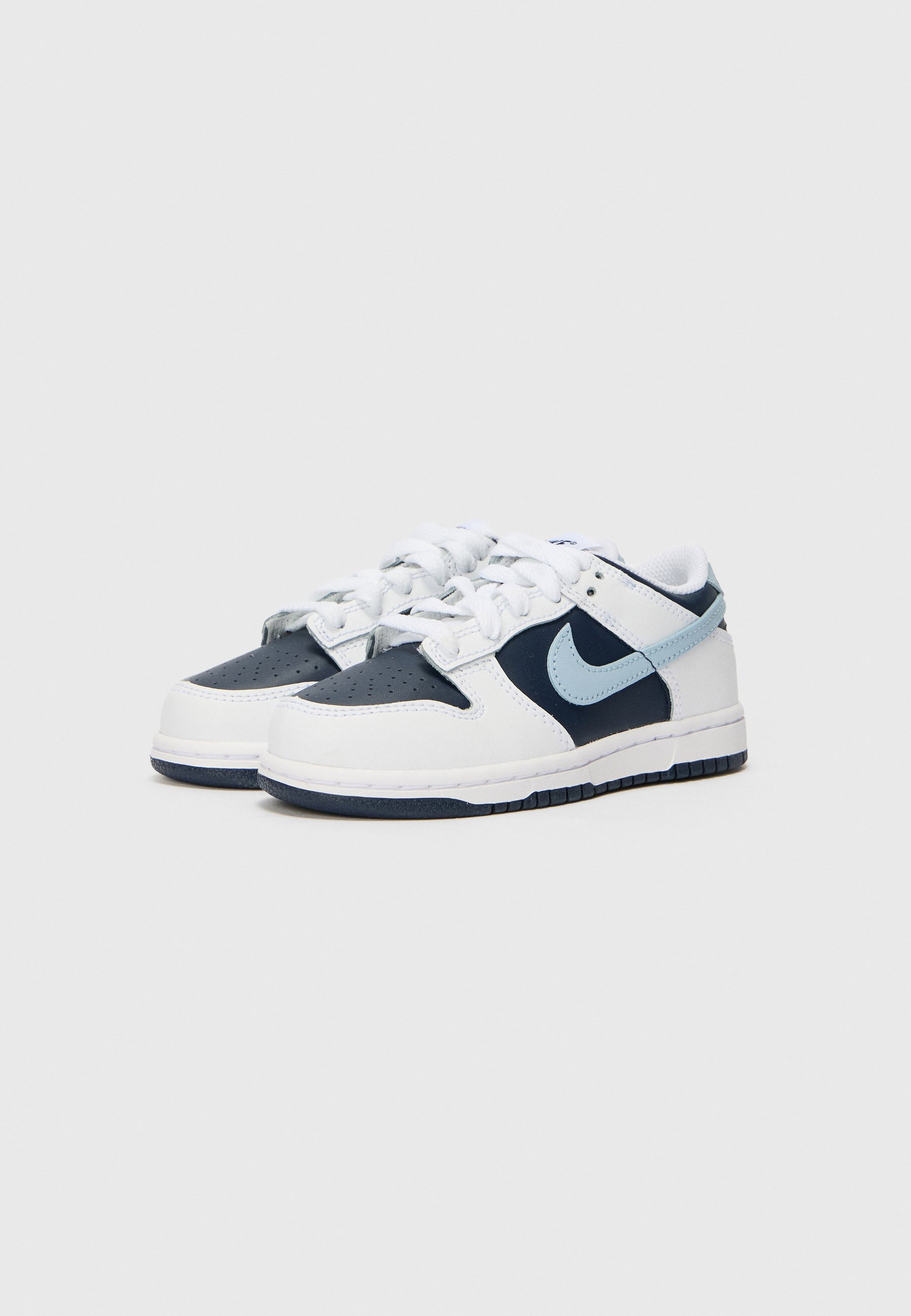 Nike Sportswear DUNK LOW UNISEX - Vysoké tenisky - white/light armory blue/deep royal blue/obsidian