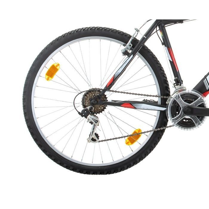 Mountain bike da uomo da 26 pollici, 18 velocità, freni V-brake + trasmissione Shimano (Offerta speciale: pompa e parafanghi inclusi)