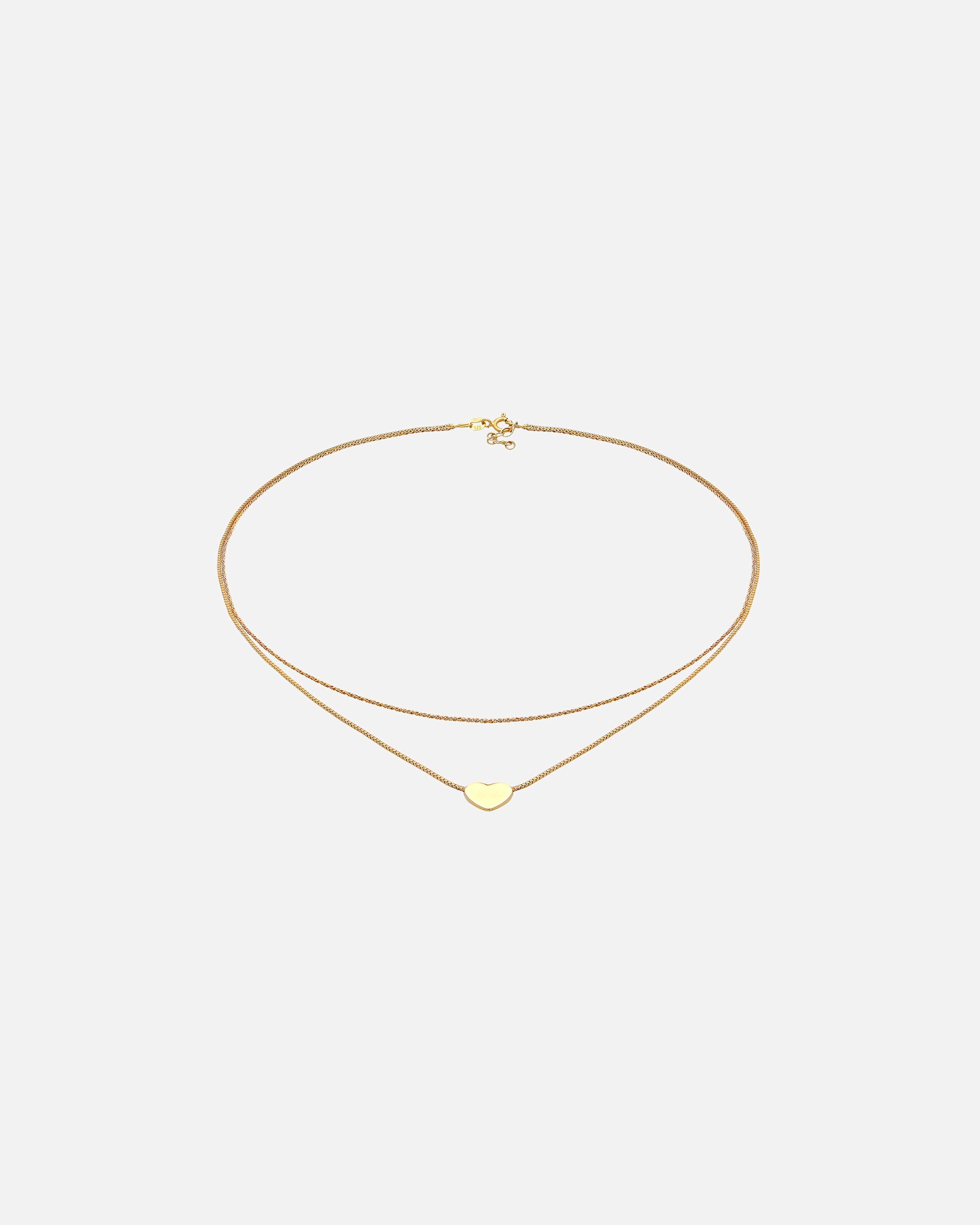 Elli Femmes choker coeur pendentif couches look en argent sterling 925