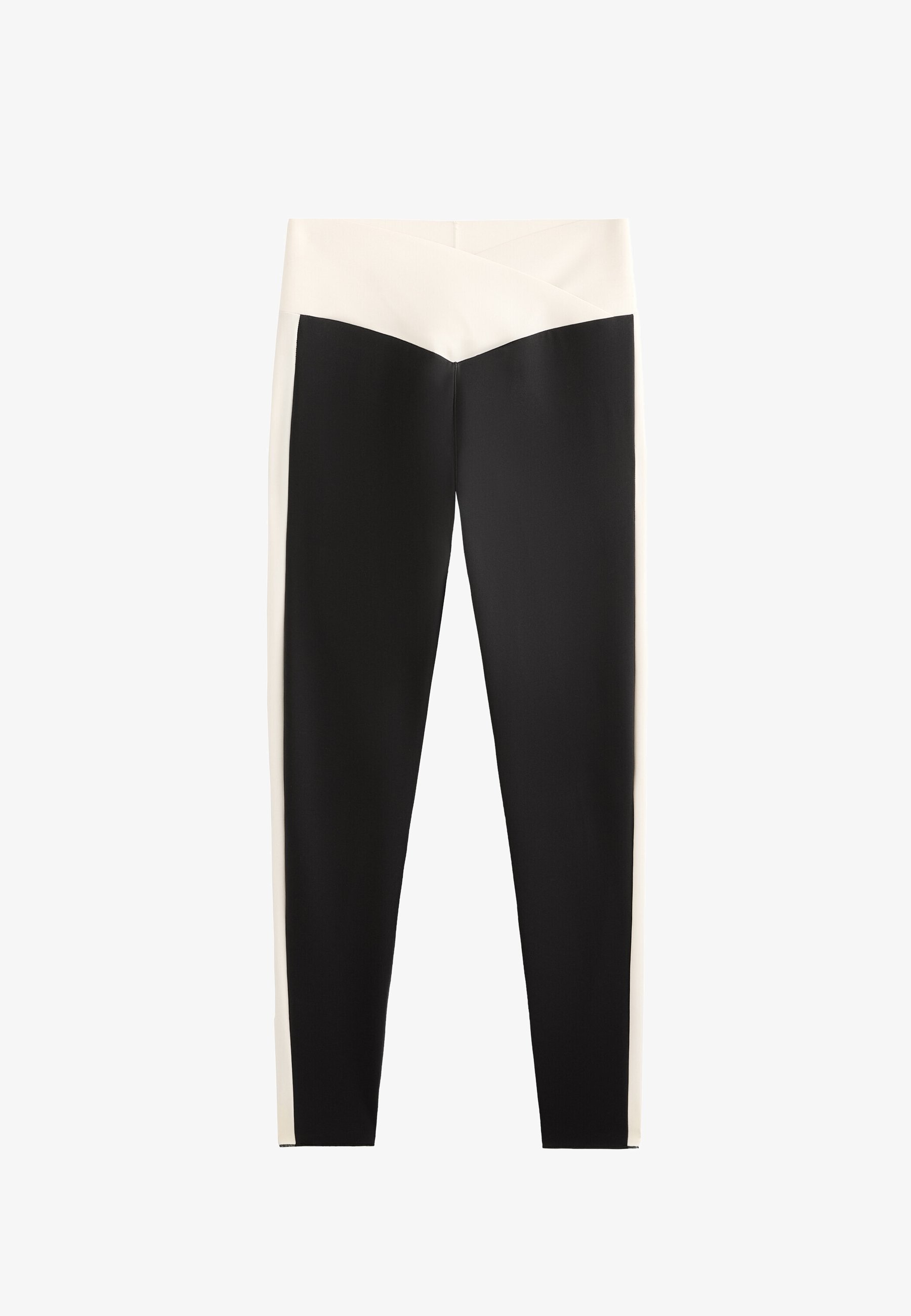 OYSHO PERFECT-ADAPT HIGH RISE 65 CM ENKELLENGTE MET V-TAILLE - Leggings - zwart