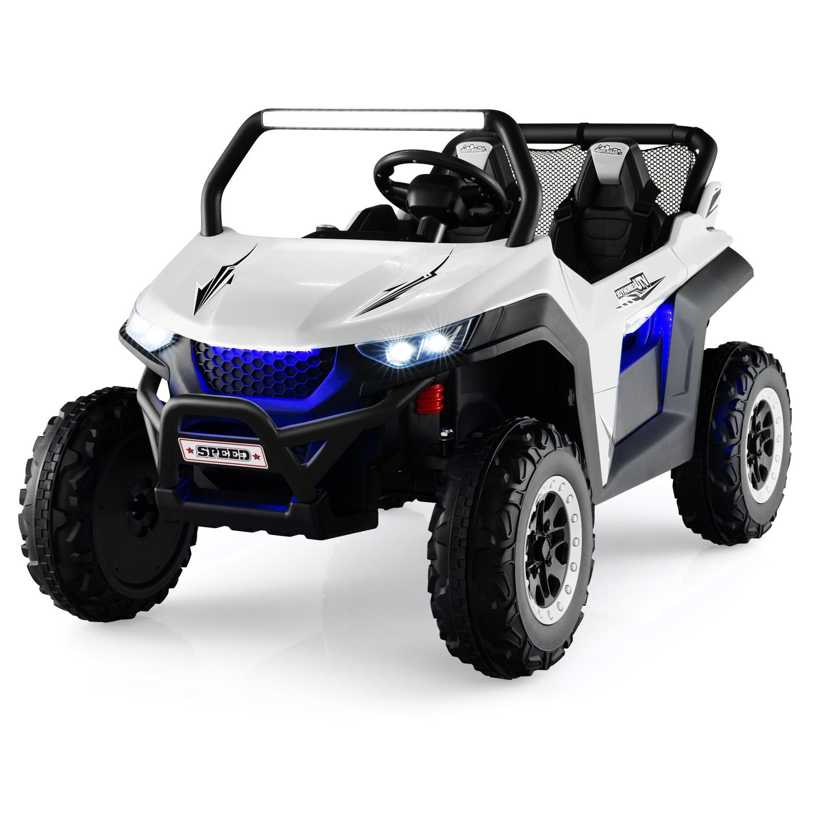 COSTWAY elektromos gyermekautó 12V gyermek quad, 2 üléses, 2-4 km/h