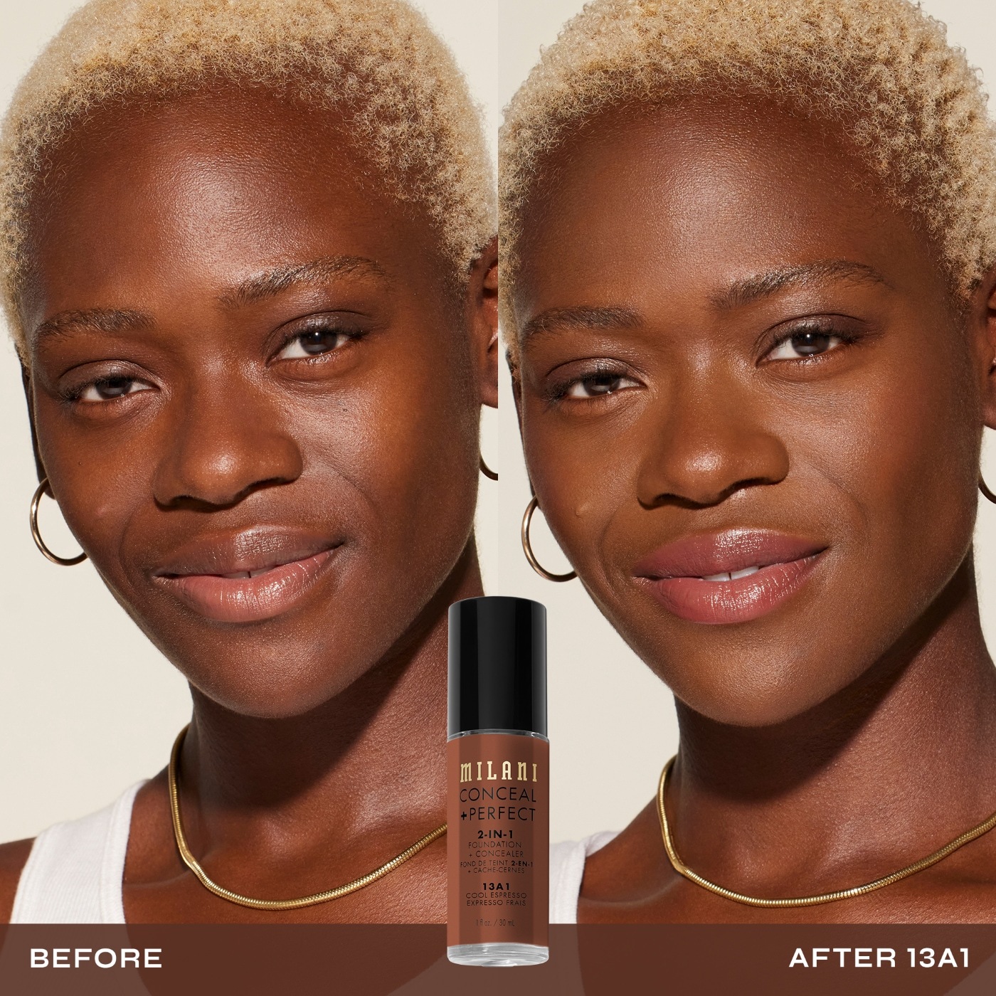 Milani Foundation 2-v-1 korektor + - 30 ml