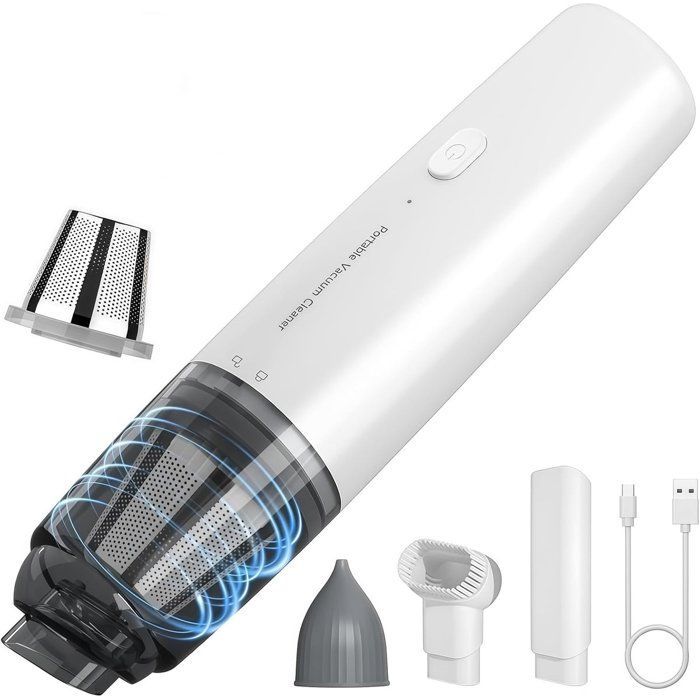 Aspiradora - Aspiradora de mano - Aspiradora de mano recargable - Aspiradora inalámbrica para coche - Con filtro de acero inoxidable - 2