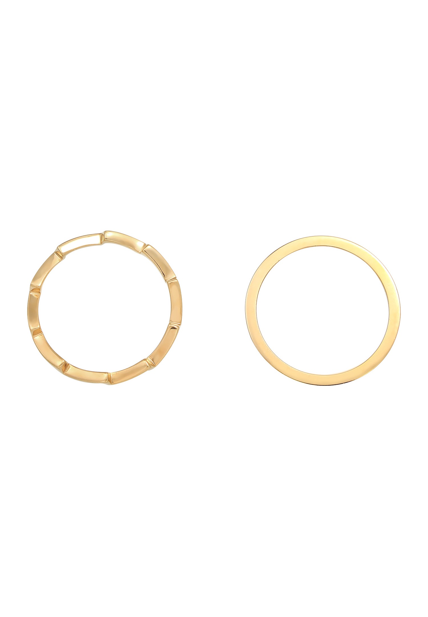 Elli Géo Look Basic Trend Blogger Ensemble Bague Femme - (925/1000) Argent