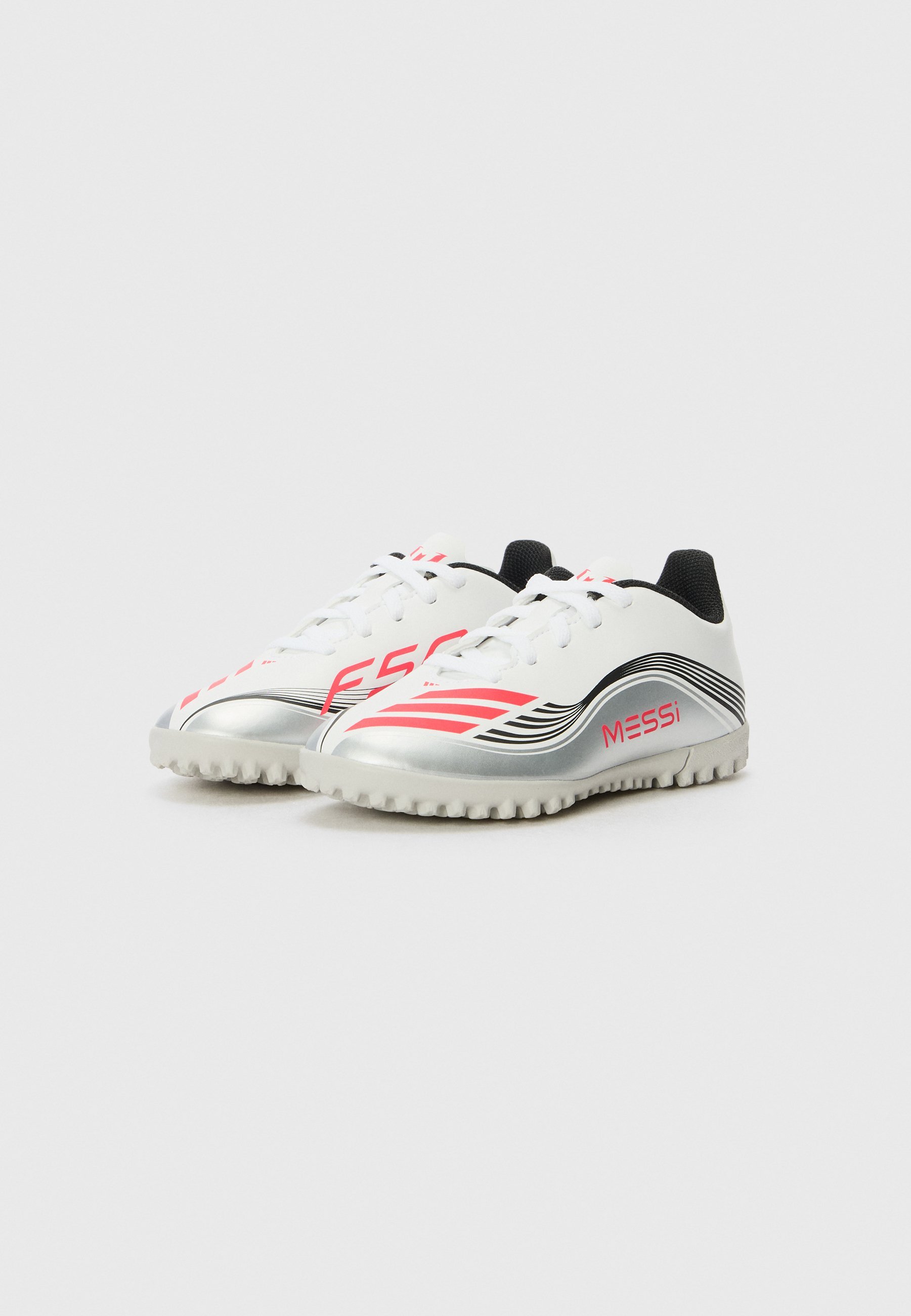 adidas Performance F50 MESSI CLUB UNISEX - Turf voetbalschoenen - wit/helder rood/zilverkleurig