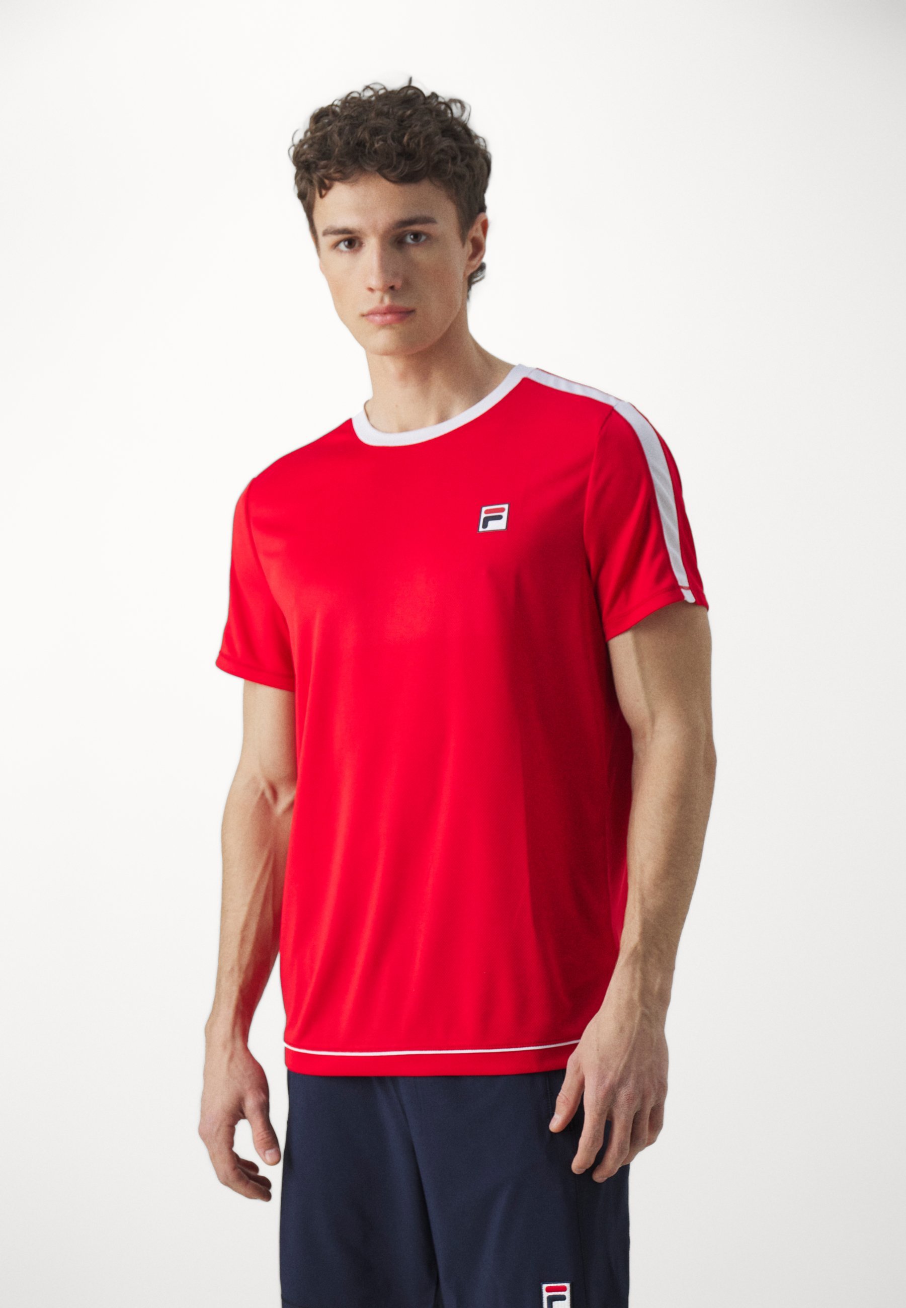 Fila ELIAS - T-shirt sportiva - rosso/bianco