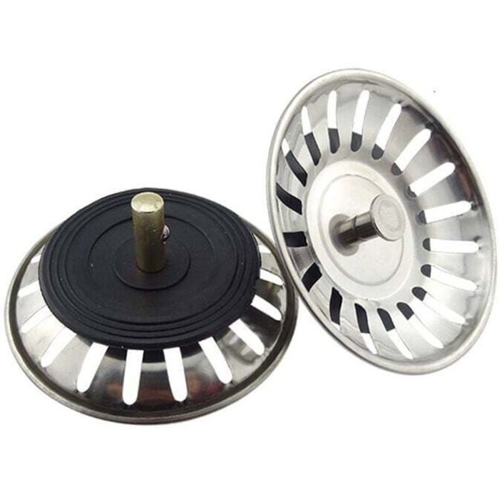 Desagüe de acero inoxidable (Diámetro: 83 mm - Altura: 16 mm) para fregaderos Armonia, Galassia y Franke.