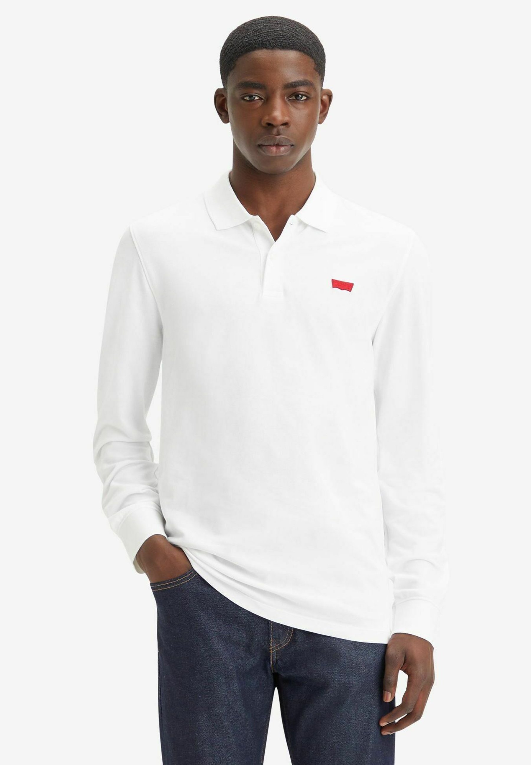 Polo Levi's® manches longues slim HOUSEMARK - Blanc éclatant