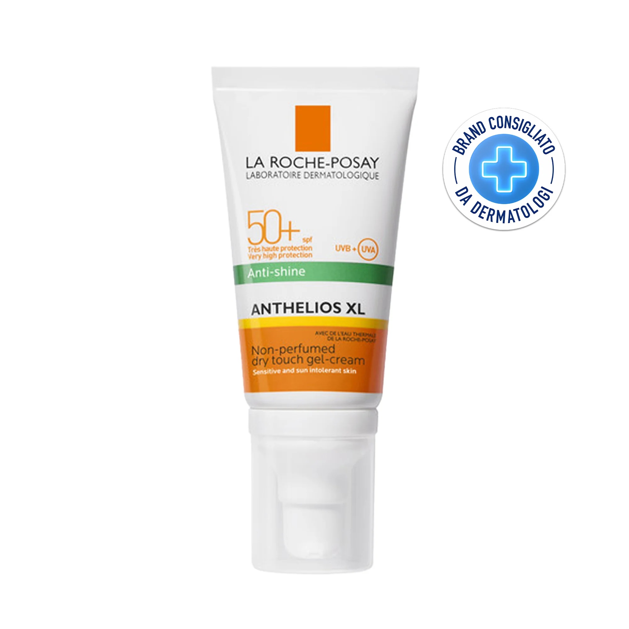 LA ROCHE POSAY La Roche Posay Anthelios XL gel creme sem perfume FPS 50+ 50 ml protetor solar facial toque seco contra o brilho da pele