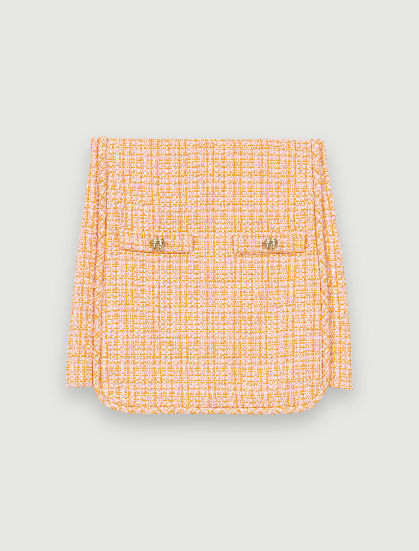 Korte tweedrok - Oranje