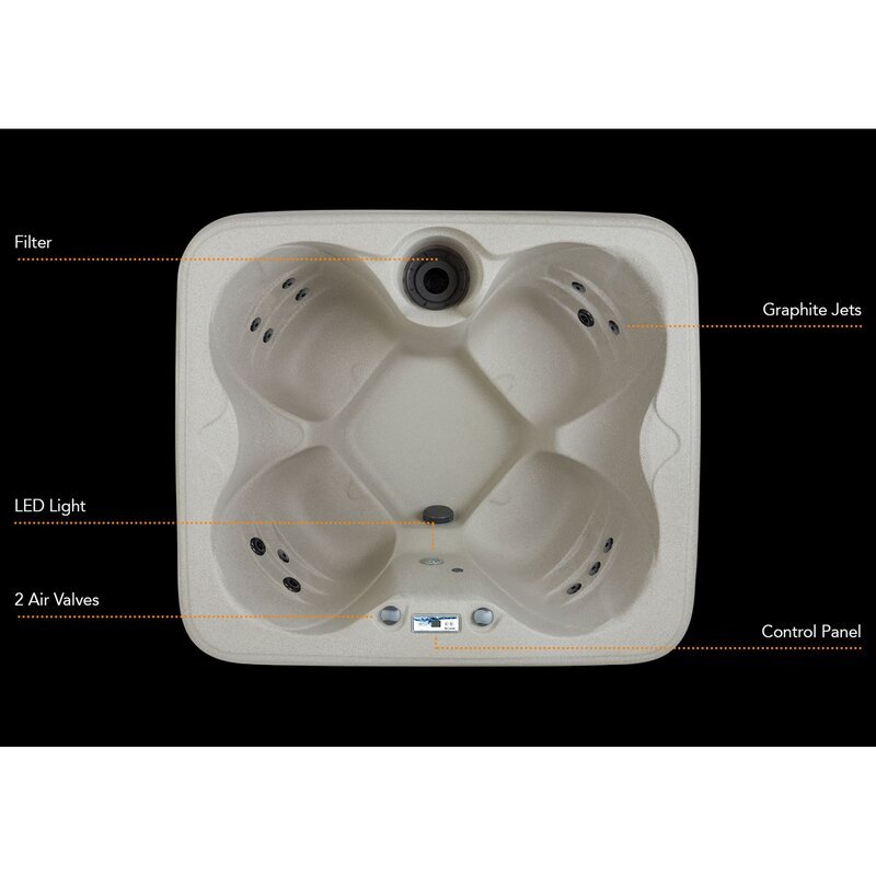 Lifesmart Spas LS100 4 - Osoba 13 - Obdélníková vířivka s tryskou, plug and play
