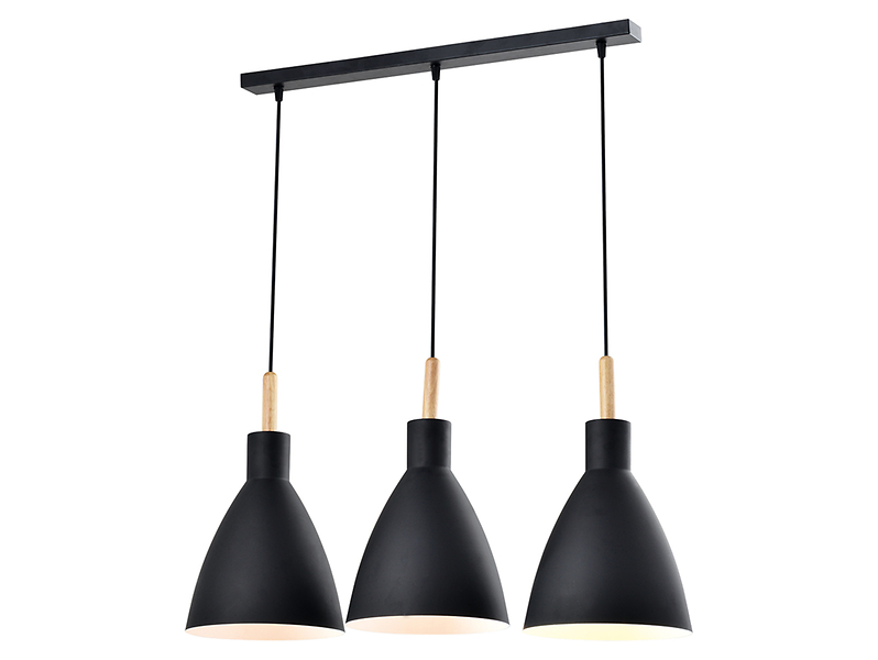Lampa wisząca Amir 3-punktowa metalowa czarna