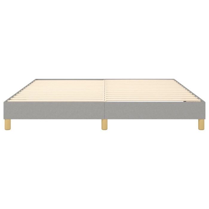 3120622 vidaXL Base de cama de muelles gris claro 160x200 cm Tela