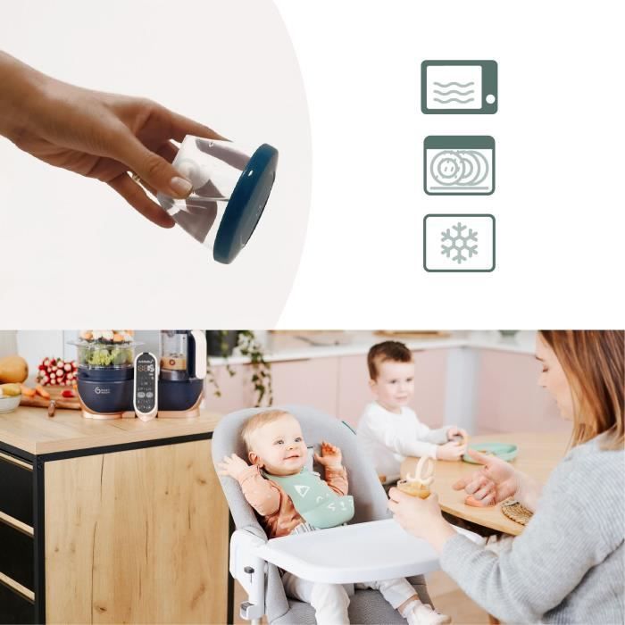BABYMOOV Babybols Kit XXL MultiSet 12 contenitori per alimenti + 3 cucchiai morbidi