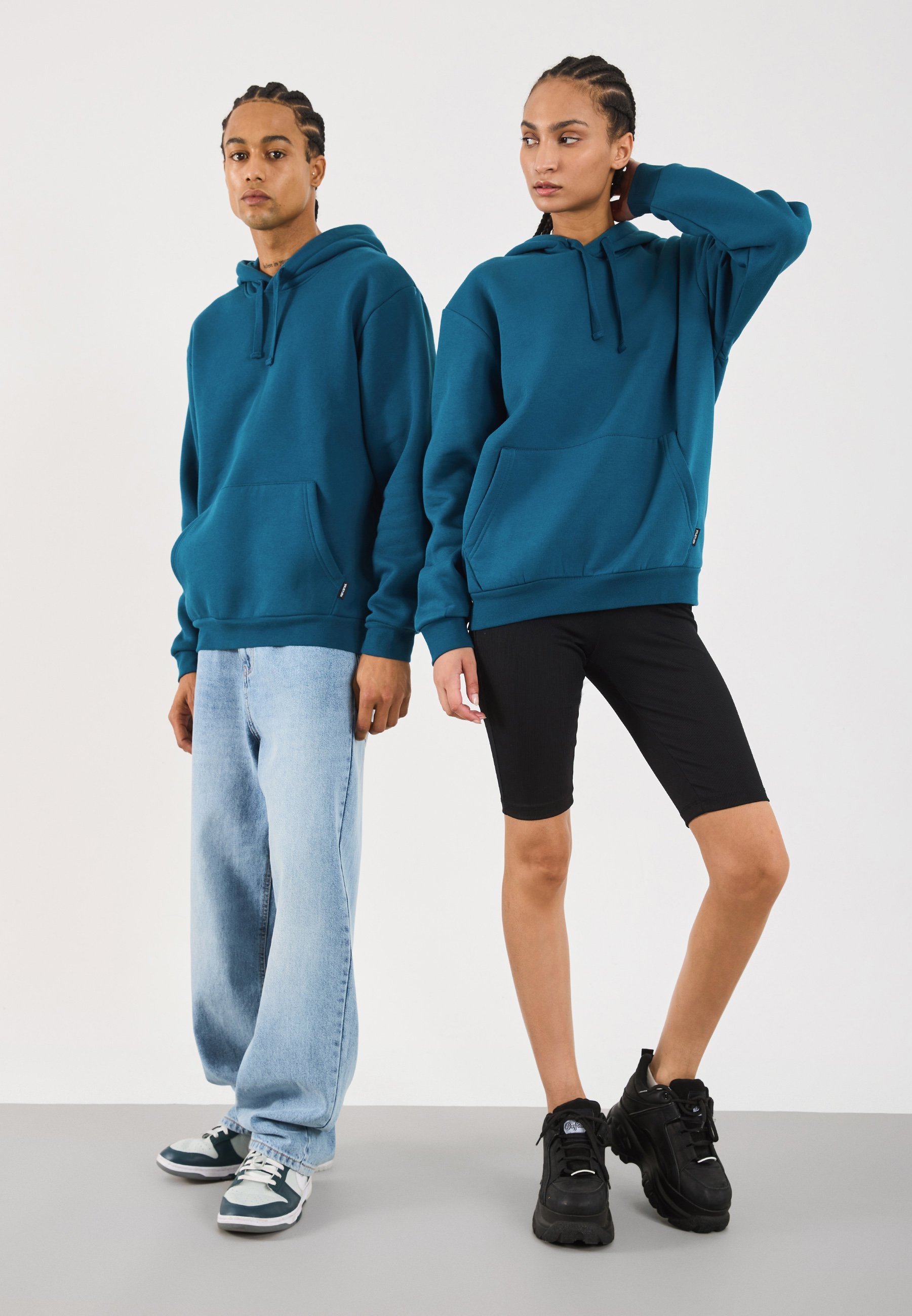 YOURTURN UNISEXE - Sweat à capuche - turquoise