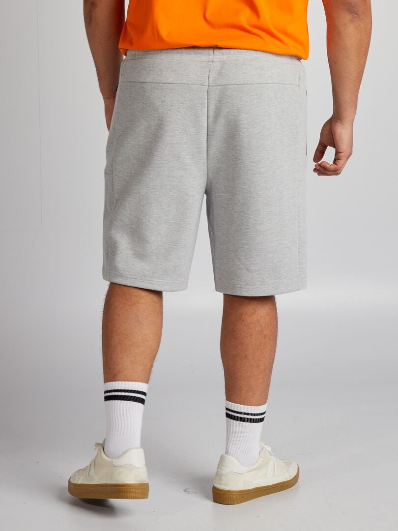 Bermudas estilo jogger en piqué - GRIS