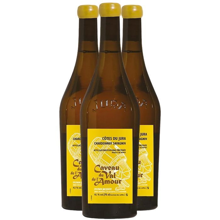 Caveau du Val de l'Amour Côtes du Jura Chardonnay Savagnin 2020 - Vino Blanco del Jura (3x75cl)