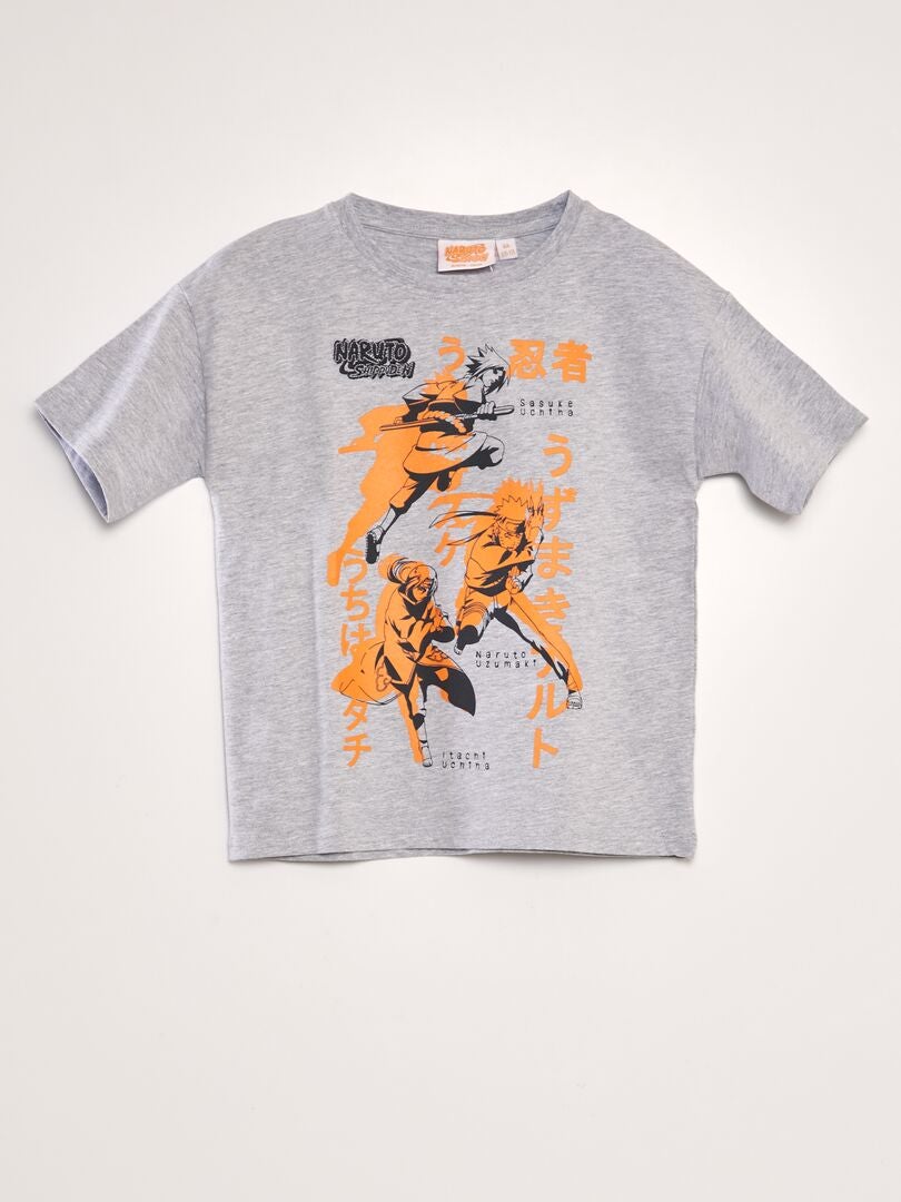Camiseta estilo camisa do Naruto - CINZA
