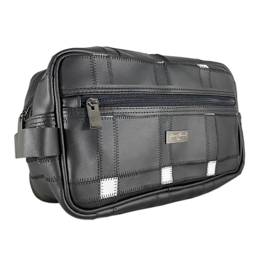 Kožna torbica za toaletni pribor Douglas Accessories, crno/bijela – 1 komad