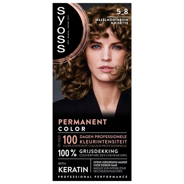 Syoss Salonplex 5-8 lazdu riekstu brūna permanentā matu krāsa