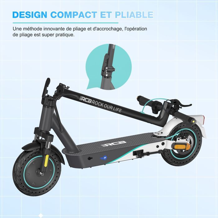 RCB R19 Trottinette électrique Adulte Pliable 10