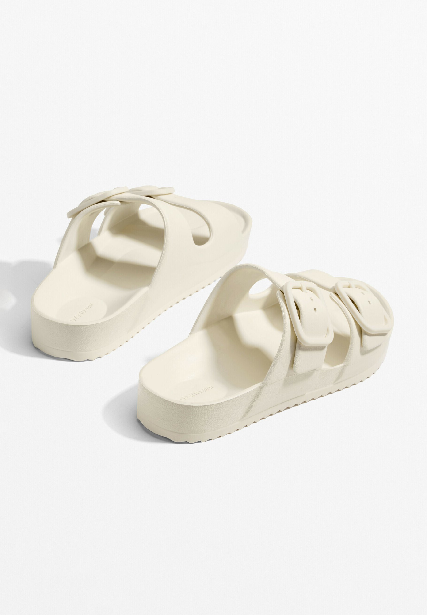 OYSHO BUCKLED - Zwembadglijbanen - wit