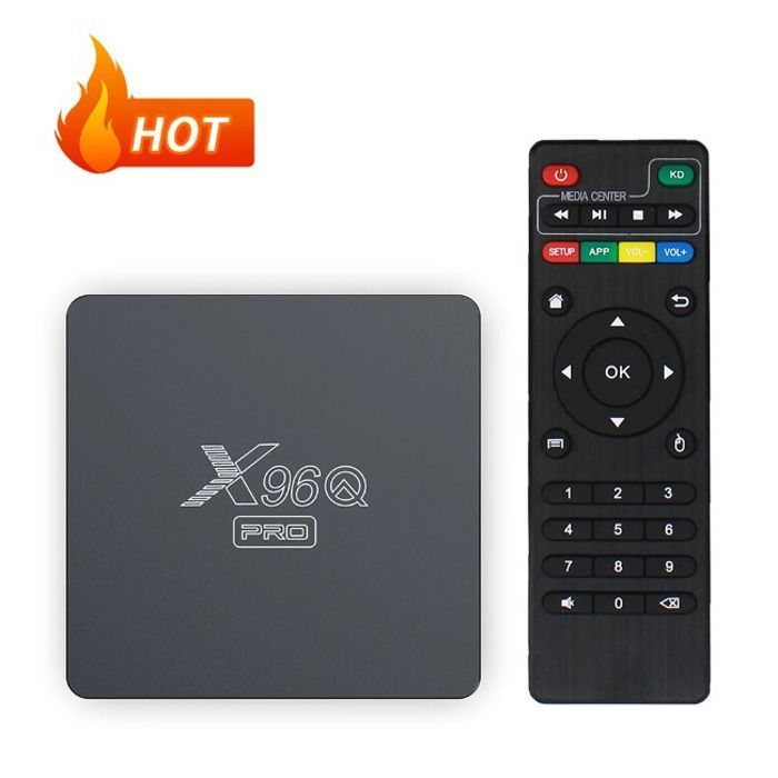 DWO EUROPE™ Android TV Box Android 10 X96Q PRO Smart TV BOX Dual Wifi BT 2GB+16GB Allwinner H313 6K Netflix Google Store