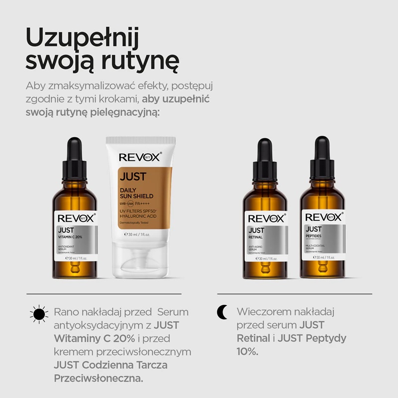 Revox B77 JUST vlažilni fluid s 5% hialuronsko kislino za obraz in vrat
