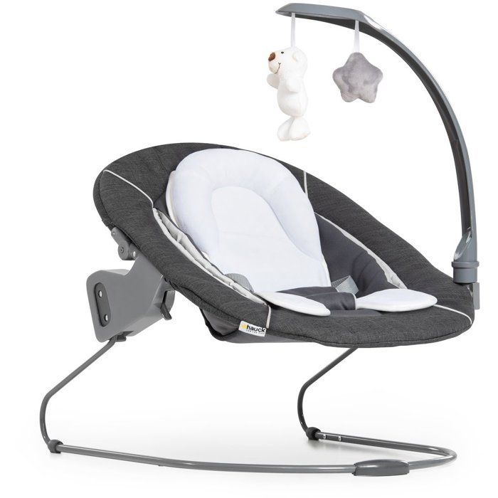 Transat - HAUCK - Alpha Bouncer Deluxe - Avec arche à jouets - Gris