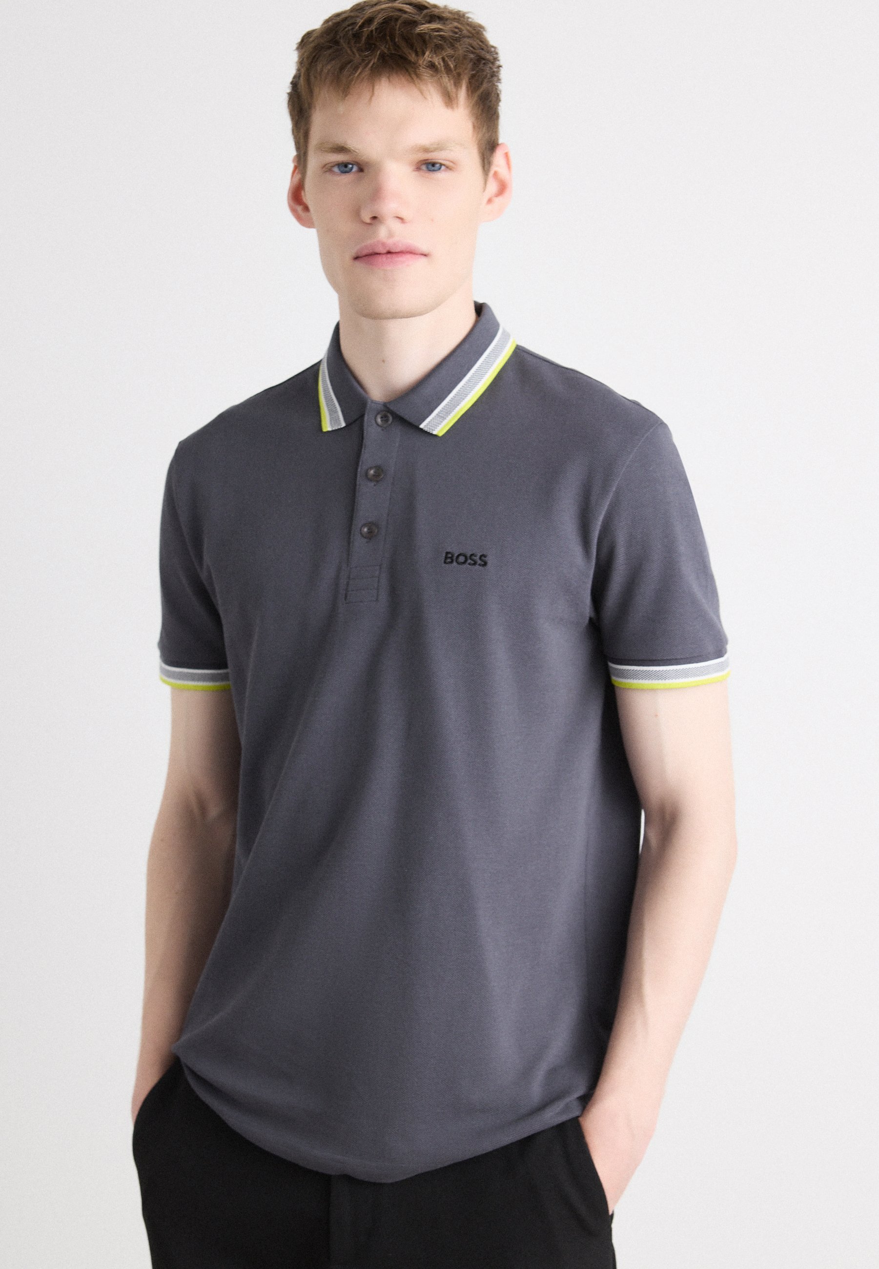 BOSS PADDY - Koszulka polo - ciemnoszara