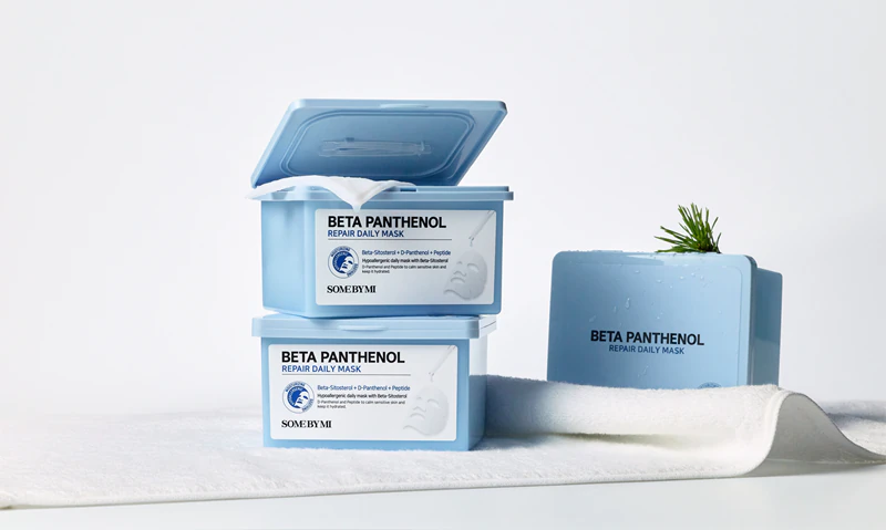 Zklidňující plátýnková maska Some By Mi Beta Panthenol Repair Daily Mask, velké balení