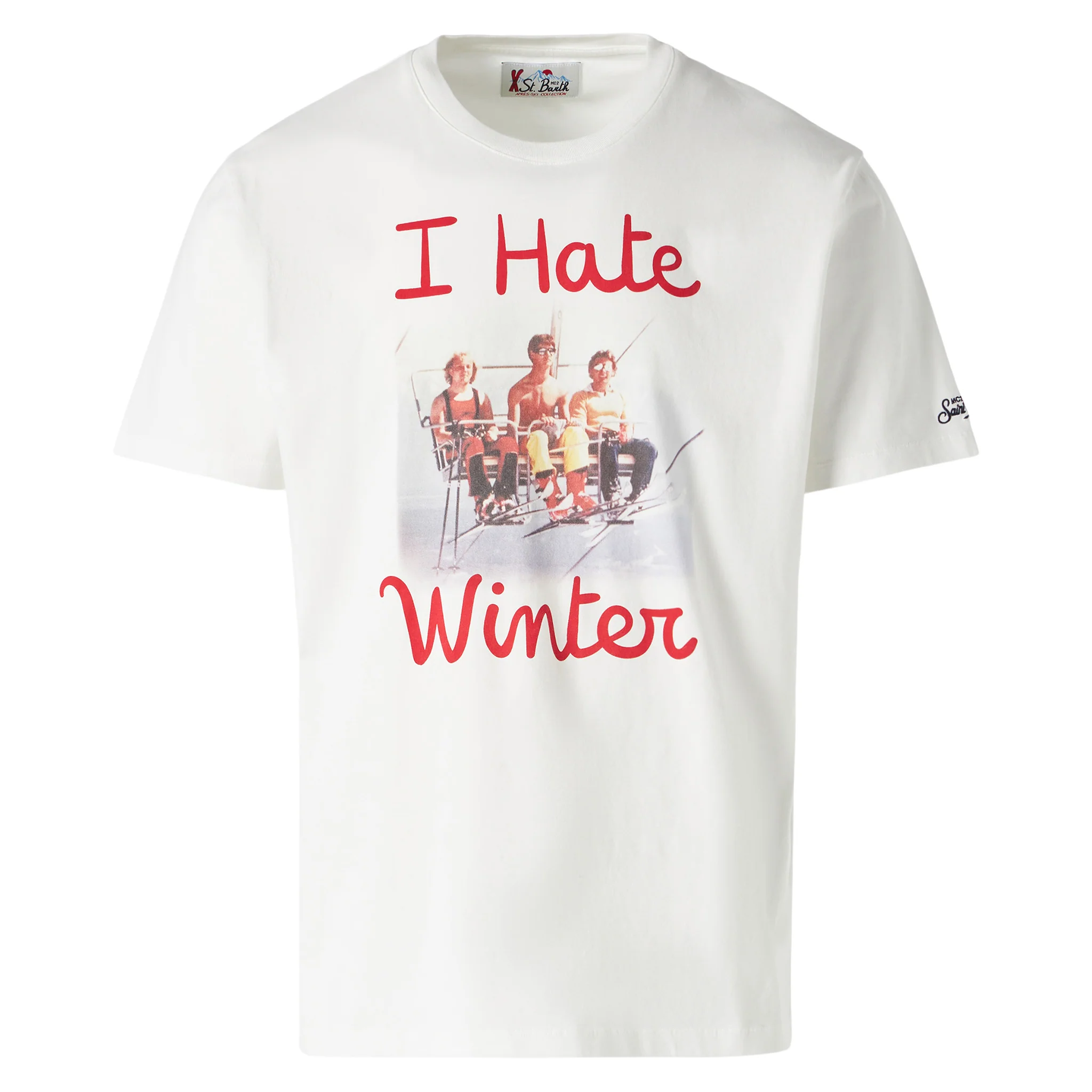 Camiseta blanca de hombre con estampado 
