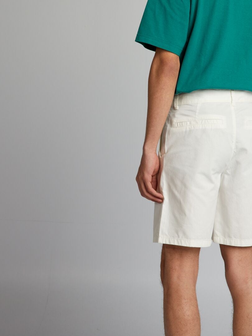 Bermuda chino de sarja - BRANCA