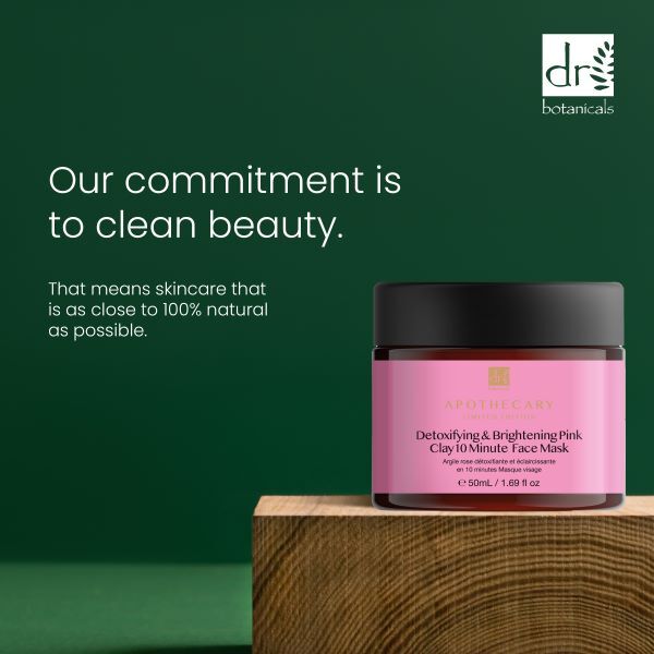 Dr. Botanicals Entgiftende Gesichtsmaske aus rosa Tonerde (10 Minuten)