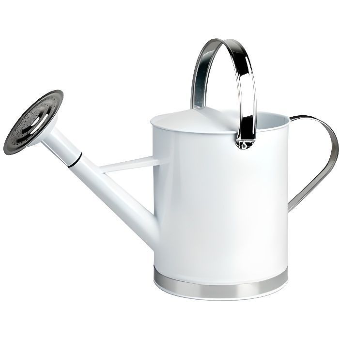 Watering can - ESSCHERT DESIGN - White zinc - 5 liters - 28 cm - Double handles
