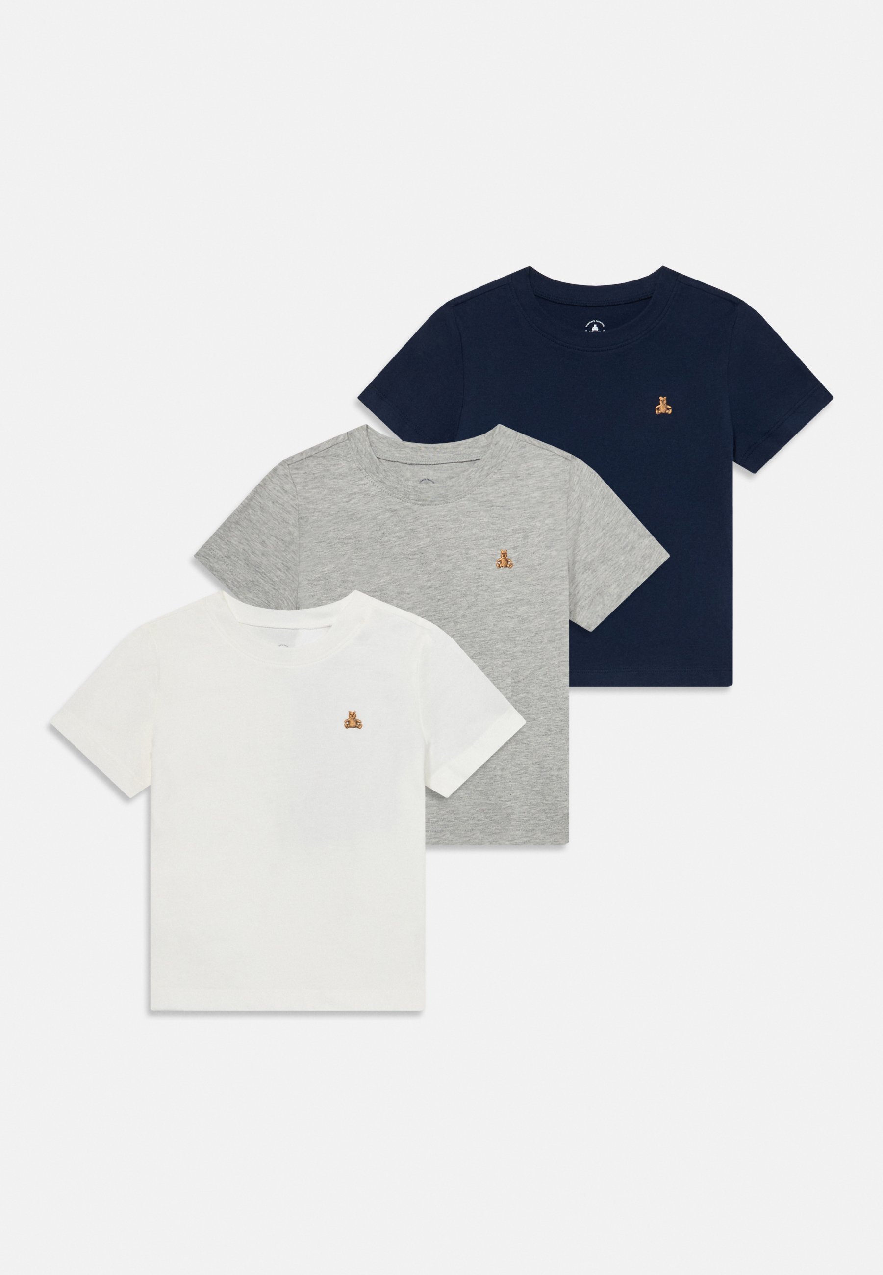 GAP T-shirt set voor peuterjongens (3 stuks) - Basic T-shirt - nieuw gebroken wit
