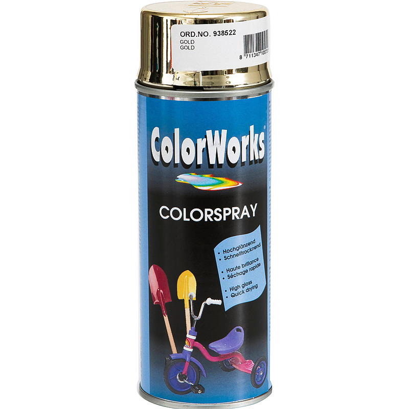 ColorWorks Sprayfärg 400ml Guld krom effekt Colorworks
