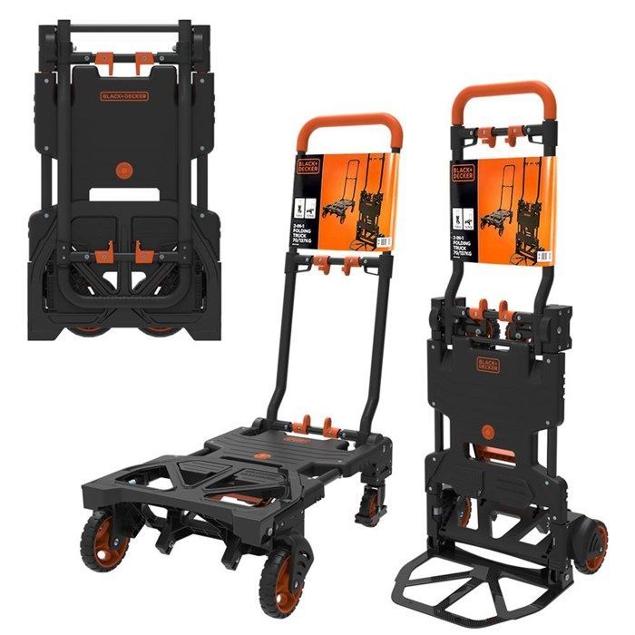 Carretilla de mano y plataforma 2 en 1 BLACK+DECKER de 55 kg