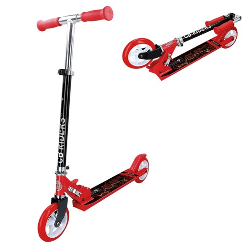 Step voor 3-jarigen, opvouwbare aluminium step met 14 cm wielen, CB Riders